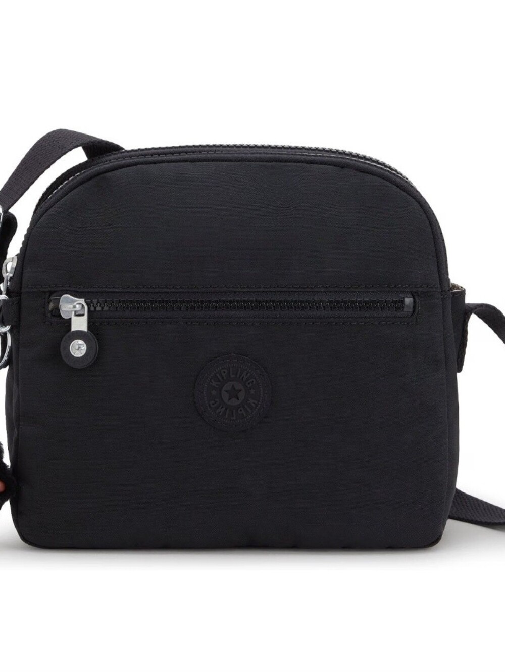 KIPLING Womens Keefe Black Nylon Crossbody Bag with Front Zip